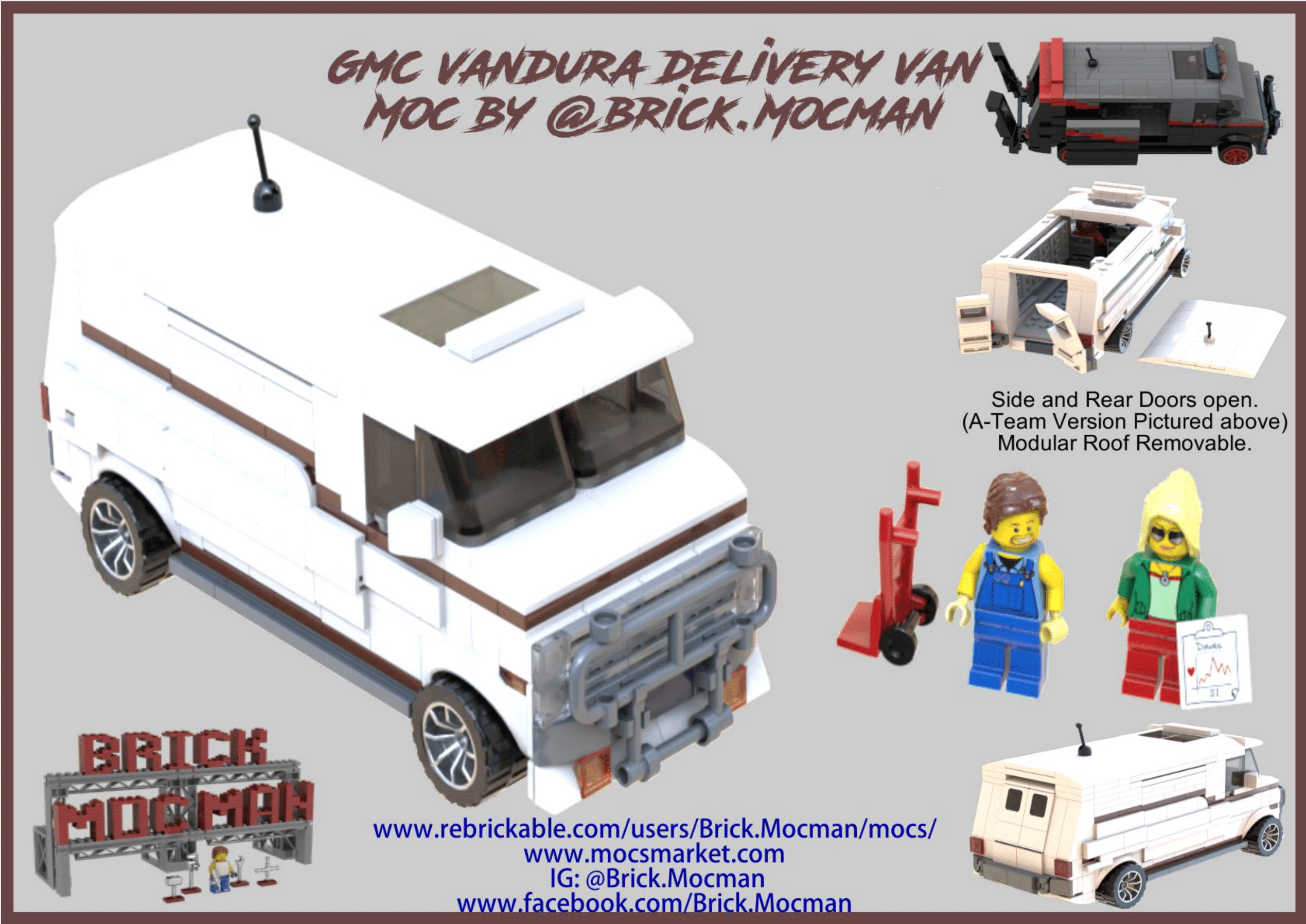 GMC Vandura Delivery Van - White:Reddish Brown - Cover