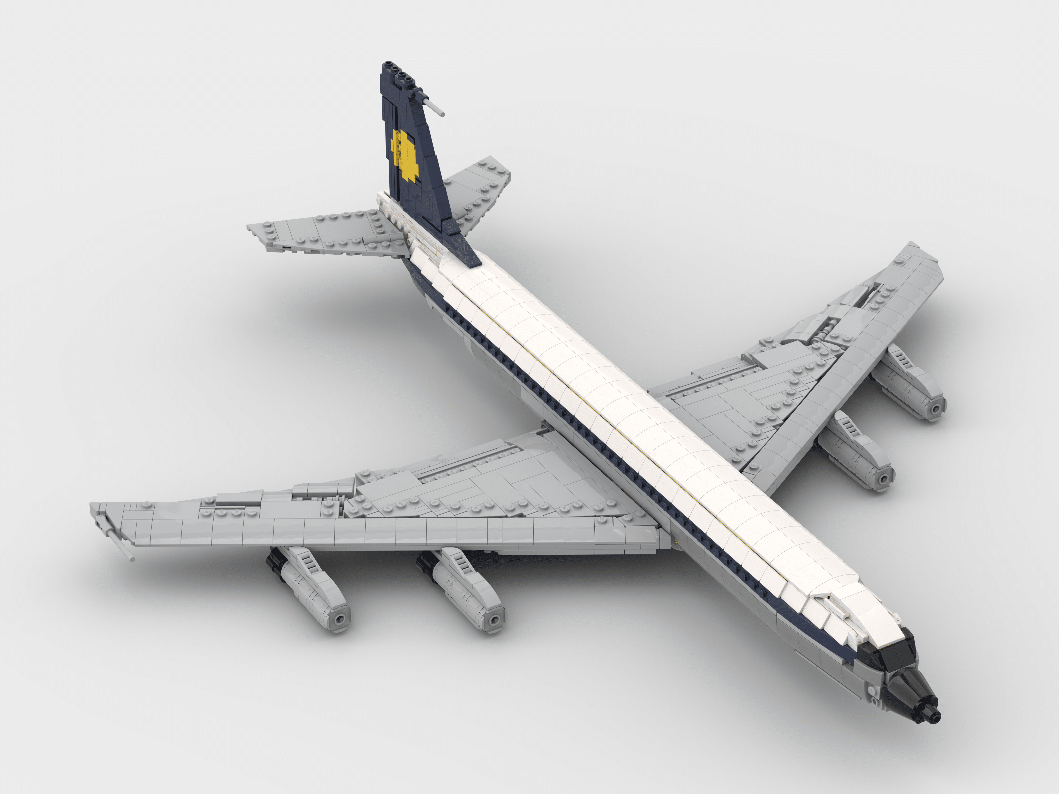 Boeing 707 - Lufthansa - Lego Instructions - MocsMarket