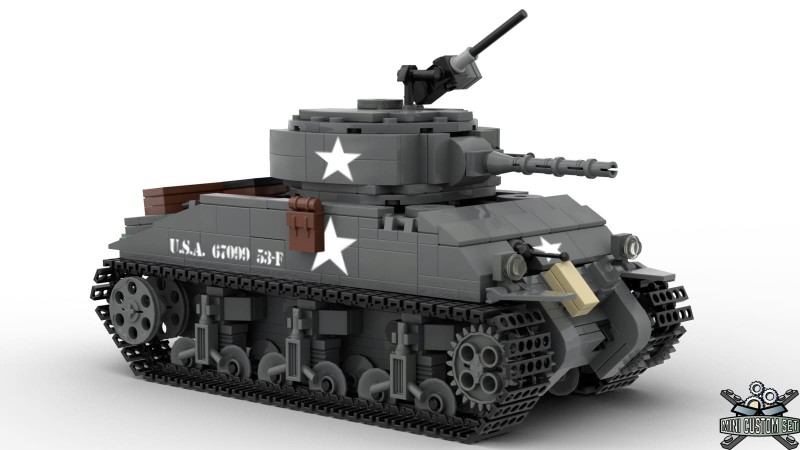 Lego® Custom instructions tank M4A3 Sherman