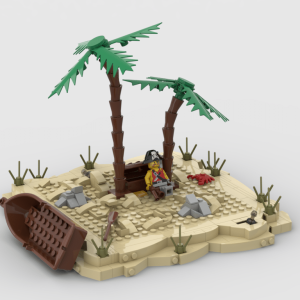 Lego® Custom Instructions A lonely island - Pirate
