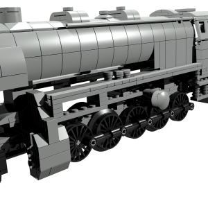 BR52 steam engine in grey to be build out of LEGO® bricks