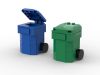 Lego® Custom Instructions Recycling wheelie bin