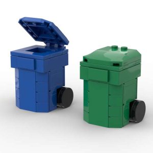 Lego® Custom Instructions Recycling wheelie bin