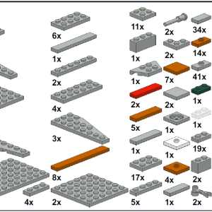 Bismarck miniscale battleship to be build out of LEGO® bricks
