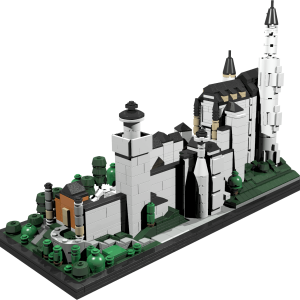 König Ludwig II German dream castle in miniscale to be build out of LEGO® bricks