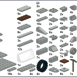 ATF Dingo with mine clearing gear Bundeswehr to be build out of LEGO® bricks
