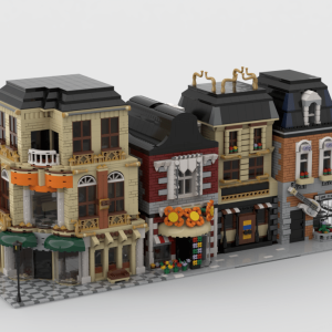Lego® Custom Instructions Modular Street Build from 4 MOCs