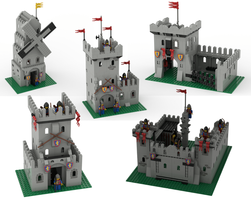 Kristendom Billy champignon Custom Instructions 5 in 1 Alternate build Set 6080 King's Castle