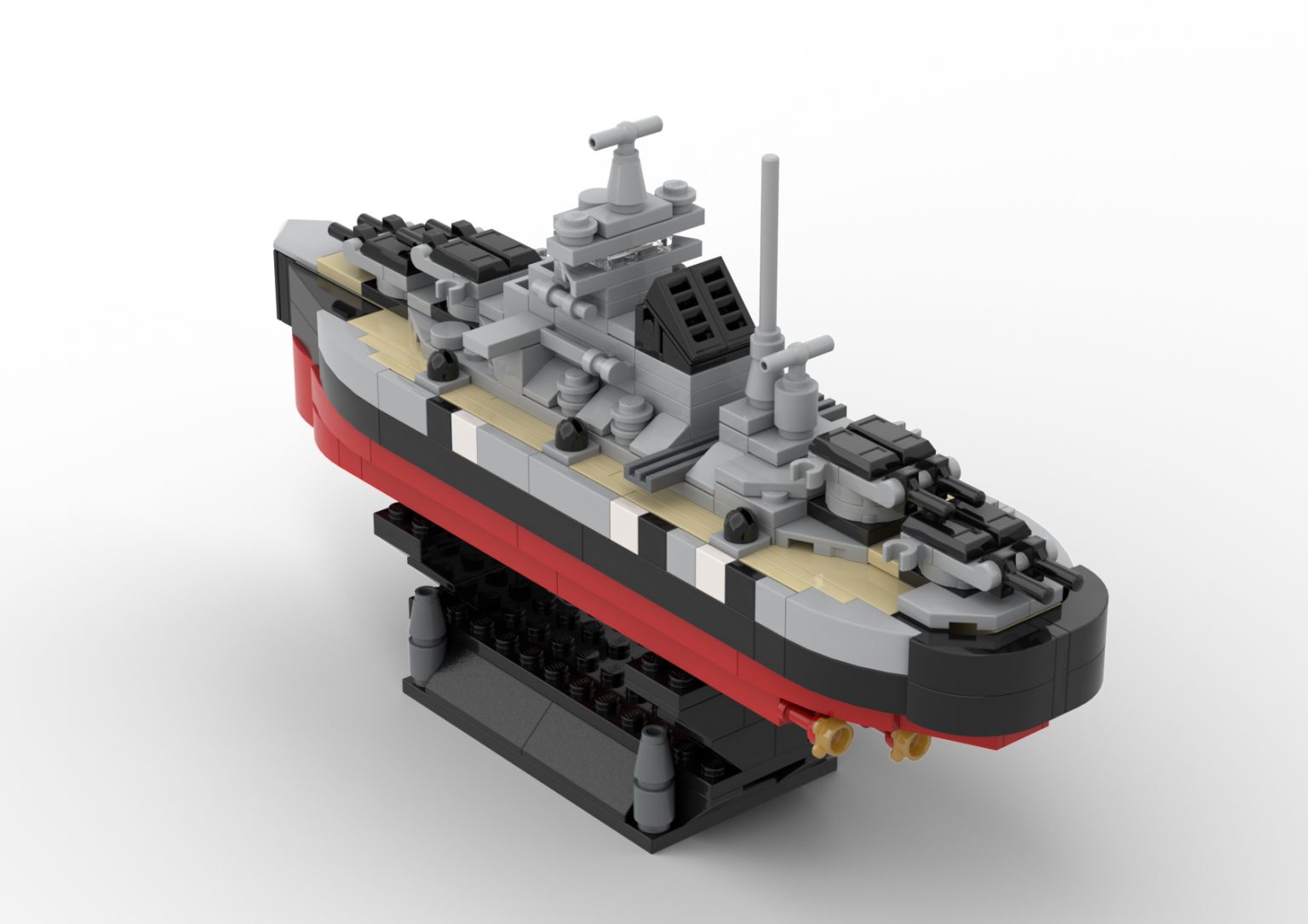 Lego® instructions Battleship Bismarck Superdeformed scale