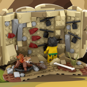 Lego® Custom Instructions Caveman Wall Painting