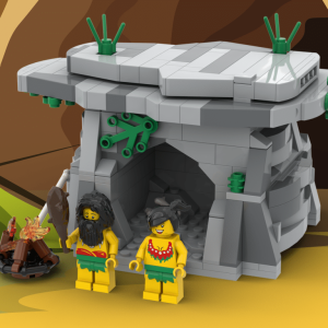Lego® Custom Instructions Caveman House