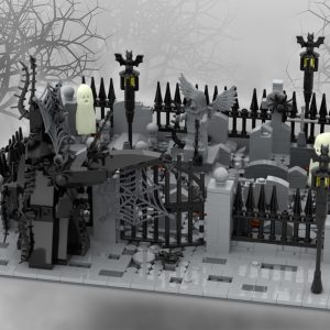 Lego® Custom Instructions Modular Scary Cemetery