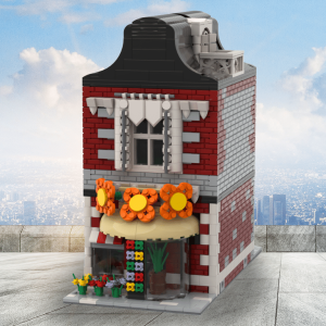 Lego® Custom Instructions Modular Flower Store Building