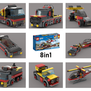 Custom Instructions 8 in 1 Alternate build Set 60183 Heavy Cargo Transport
