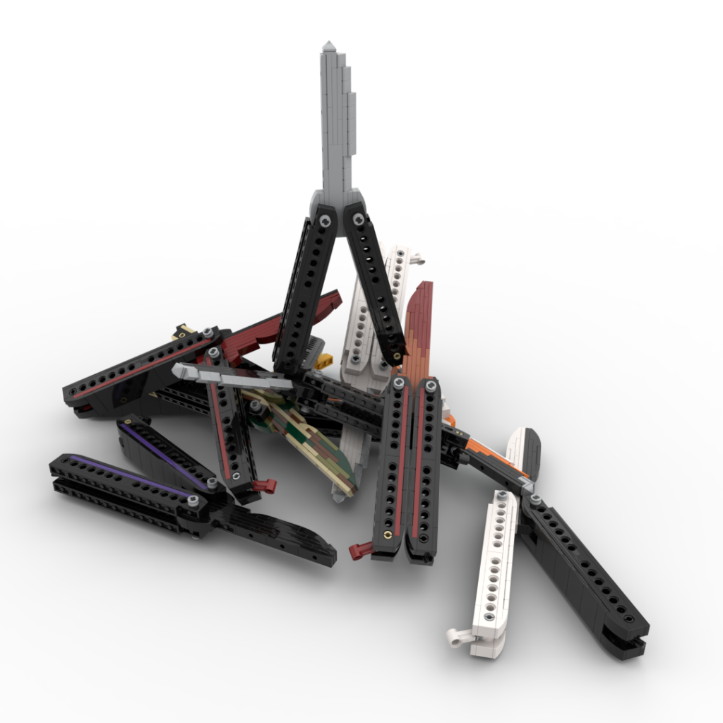 LEGO 11 scale Balisong Butterfly knife Skin Bundle