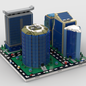 Lego® Custom Instructions Modular Office Center | Build from 5 MOCs