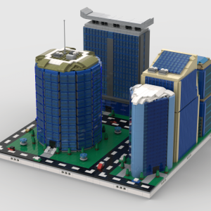 Lego® Custom Instructions Modular Office Center | Build from 5 MOCs