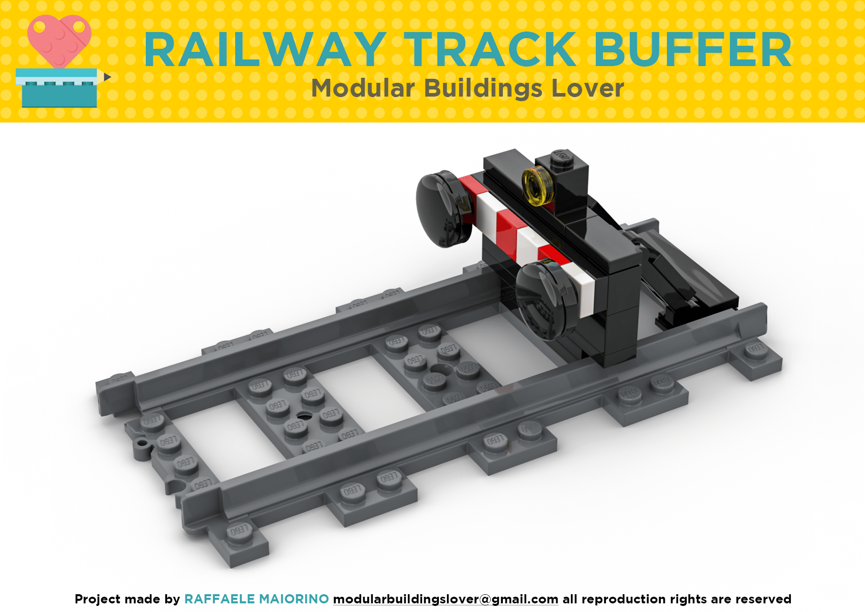 LEGO CUSTOM INSTRUCTIONS TRAIN BUFFER AND SIGNALS PDF MOC M1 train city 