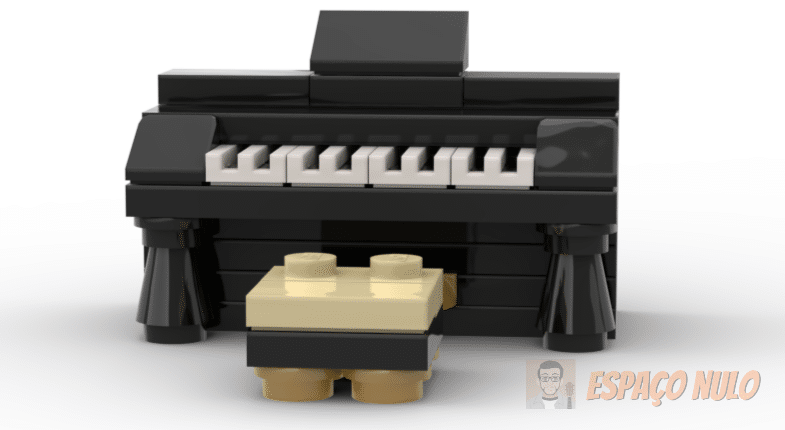 1 x LEGO® MOC Klavier mit Hocker und Notenfliese Neuware.