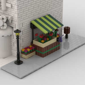 Lego® Custom Instructions Modular Corner Flower Stand | Turn every modular model into a corner