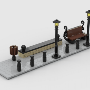 Lego® Custom Instructions Modular Corner simple street | Turn every modular model into a corner