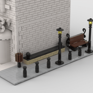 Lego® Custom Instructions Modular Corner simple street | Turn every modular model into a corner