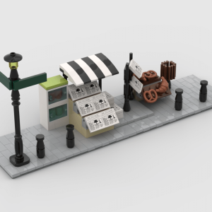 Lego® Custom Instructions Modular Corner Newsstand | Turn every modular model into a corner