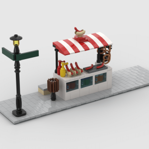 Lego® Custom Instructions Modular Corner HotDog Stand | Turn every modular model into a corner