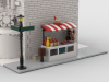 Lego® Custom Instructions Modular Corner HotDog Stand | Turn every modular model into a corner