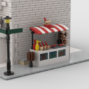 Lego® Custom Instructions Modular Corner HotDog Stand | Turn every modular model into a corner