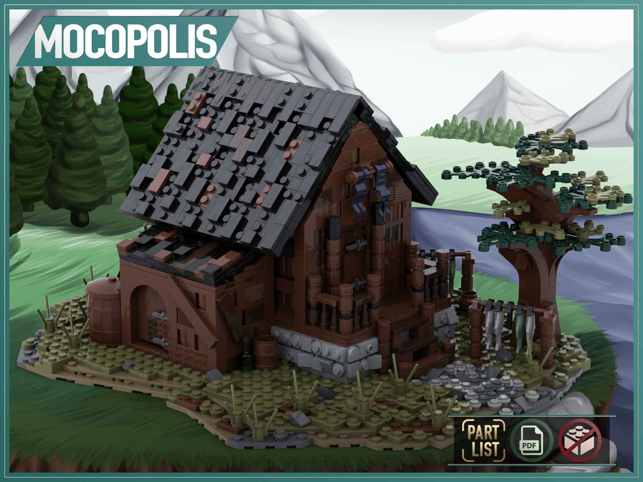 LEGO MOC Custom Medieval HousePDF instructions NO PARTS 
