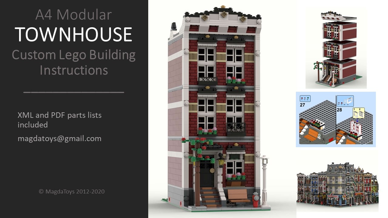 scramble initial Hub Lego® Instructions Modular Townhouse A4