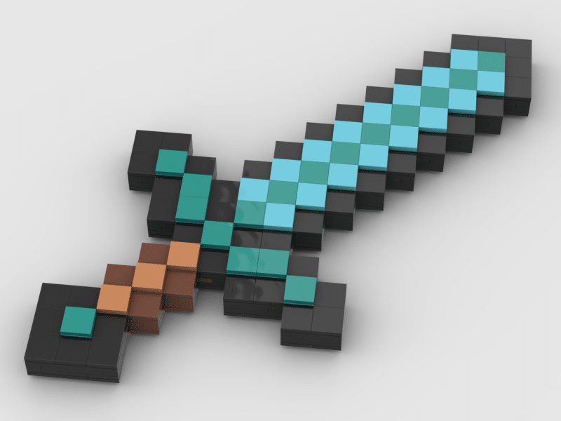 Minecraft Diamond Sword (Instructions)