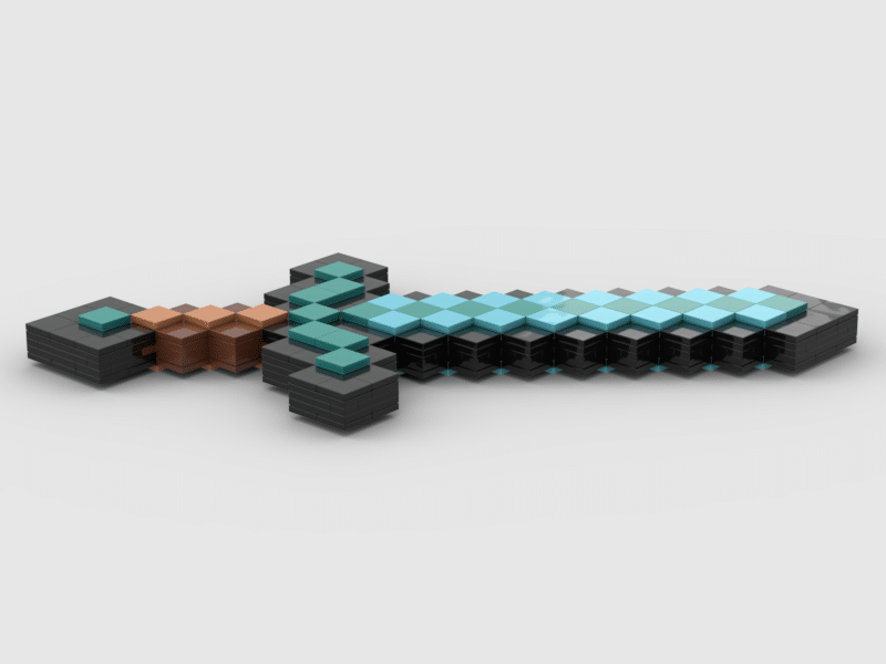 Minecraft Diamond Sword (Instructions)