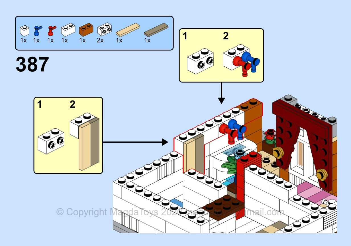 LEGO CUSTOM MODULAR INSTRUCTIONS MANUAL 24-7 CONVENIENCE STORE PDF MOC E1 city 