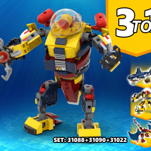 Custom Instructions 3 TO 1 Mega Robot Alternative Build | Build from set 31090 + 31088 + 31102