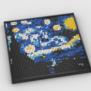 Lego® Custom Instructions Starry Night Art Photo