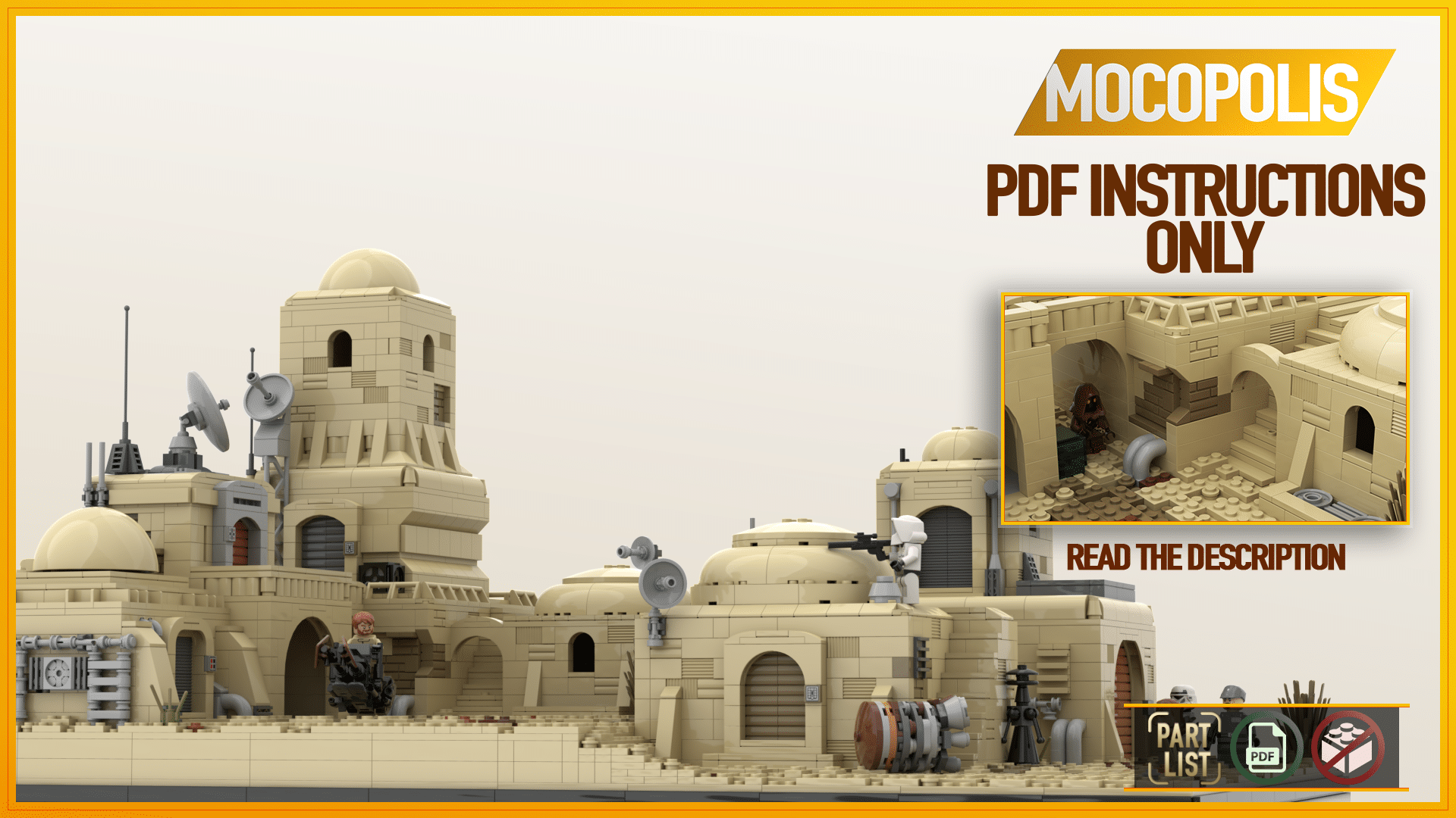 LEGO MOC Star Wars Tatooine Mos Eisley Cantina #1PDF instructions NO PARTS 