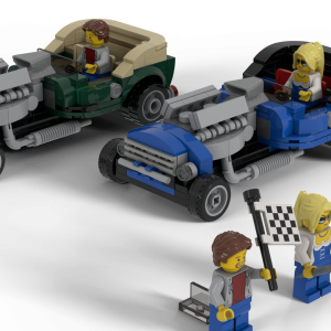 Instructions V8 HotRod 8 Stud Scale – Blue Convertible by @Brick.Mocman