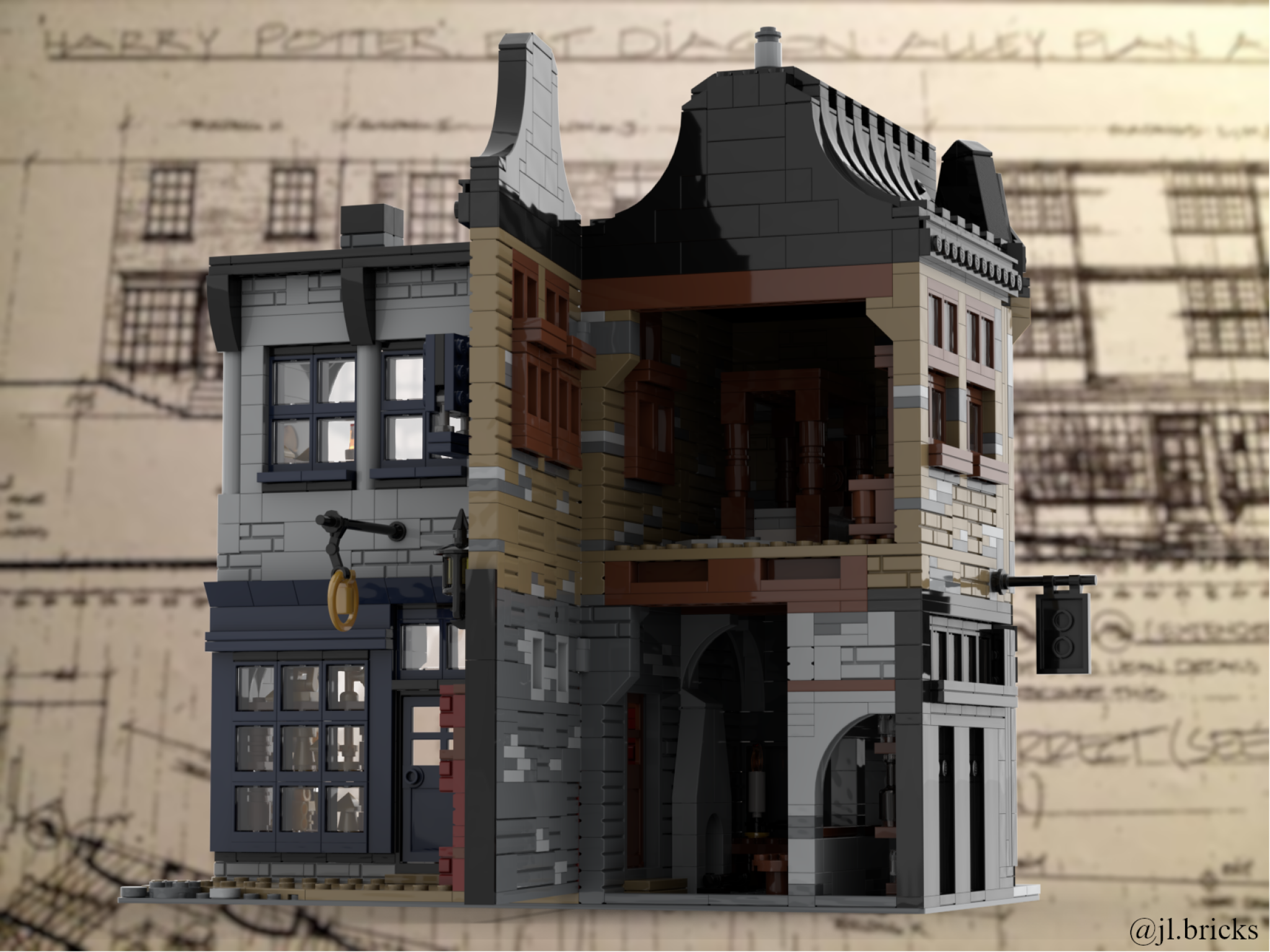 Lego® Instructions Leaky Cauldron & Wiseacre's Wizarding Equipment