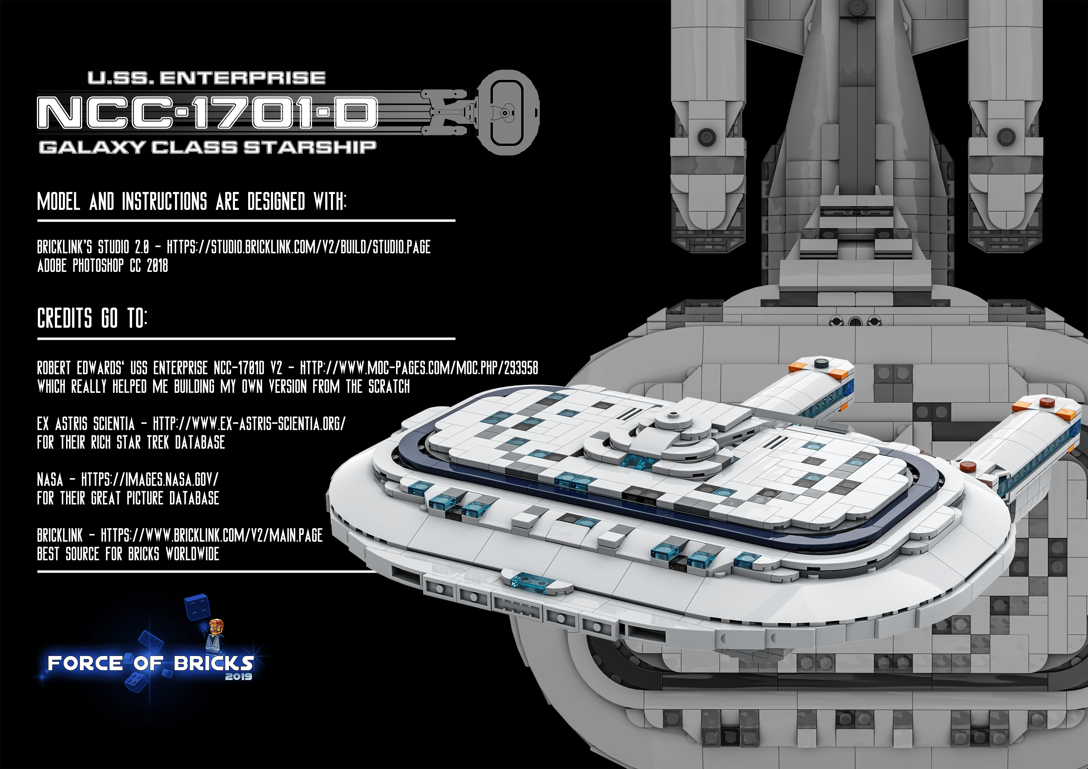 LEGO MOC USS Enterprise NCC-1701-D by DeansBrickDesigns