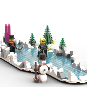 Lego® Instructions Happy Holidays Winter Ice Skating RInk