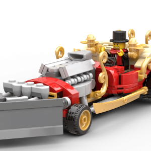 Instructions V8 HotRod 8 Stud – Happy Holidays Red HotRod Sleigh/Plough Convertible by @Brick.Mocman