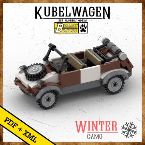 Bearly Bricks 0001d - 1:32 Kubelwagen Winter (Custom Lego® Instructions)