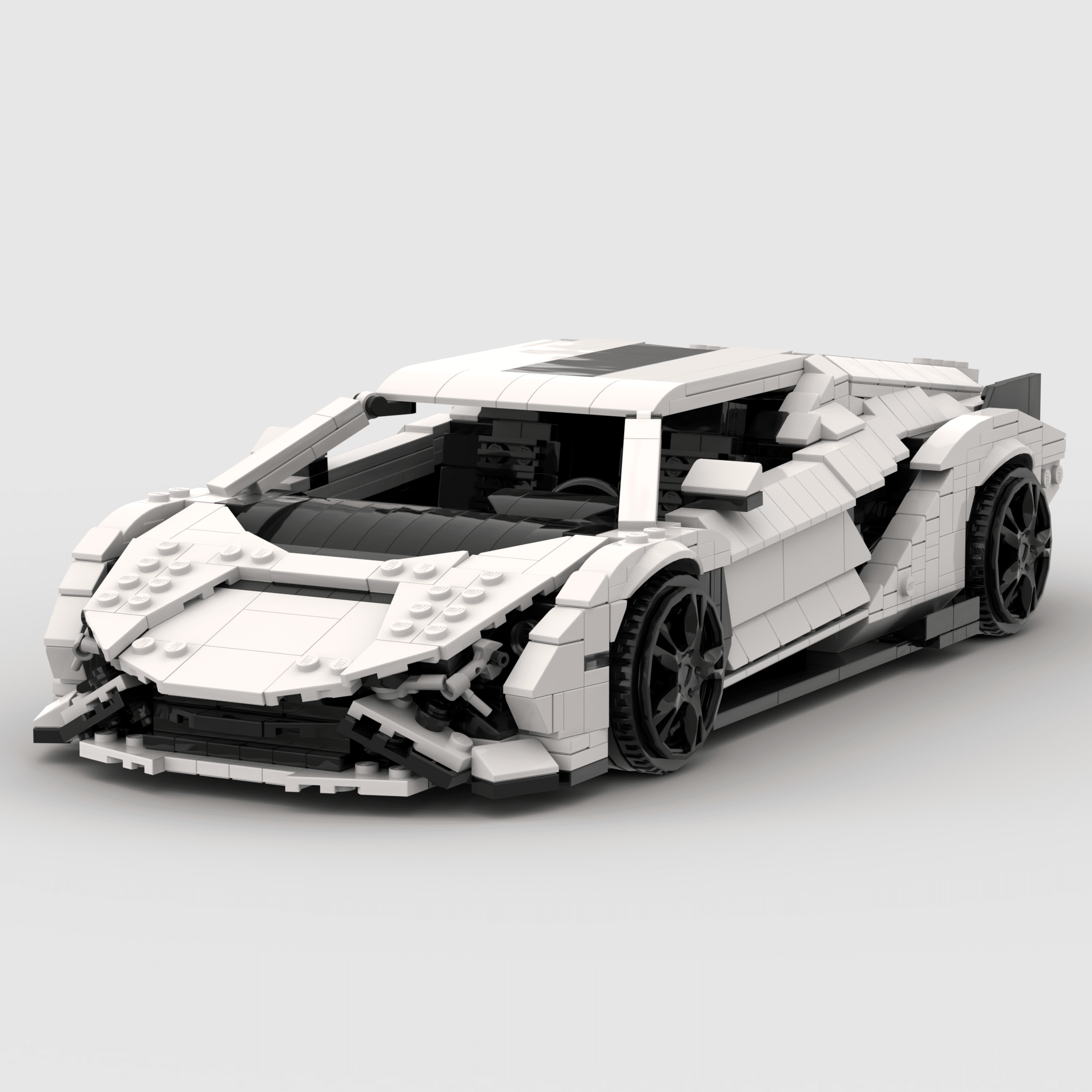 LEGO® custom instructions Lamborghini Sián FKP 37 1:16 scale (white)