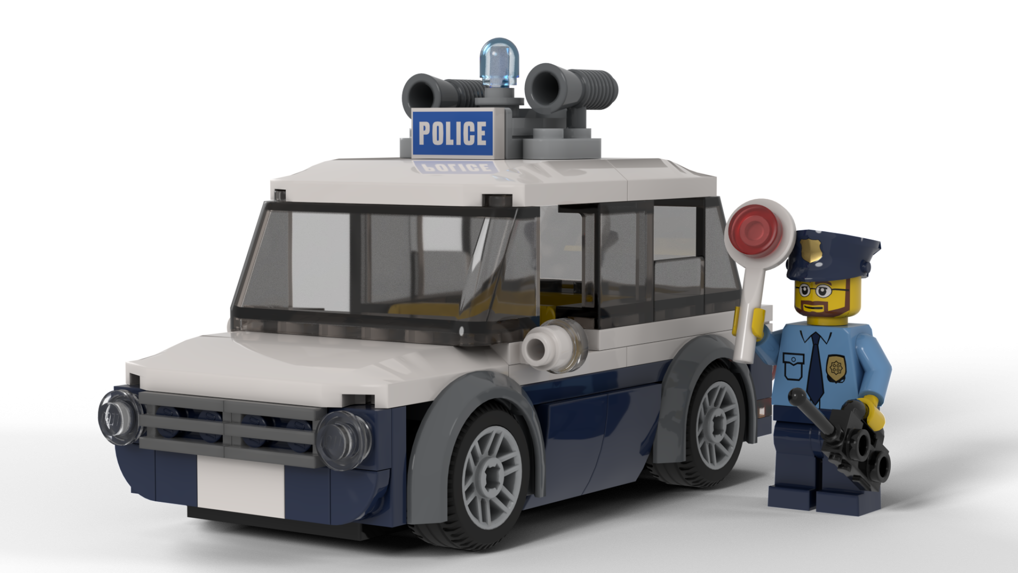 lego police car transporter