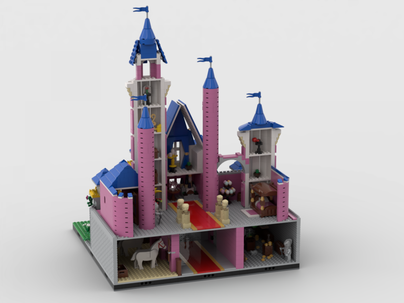 lego cinderella castle dimensions