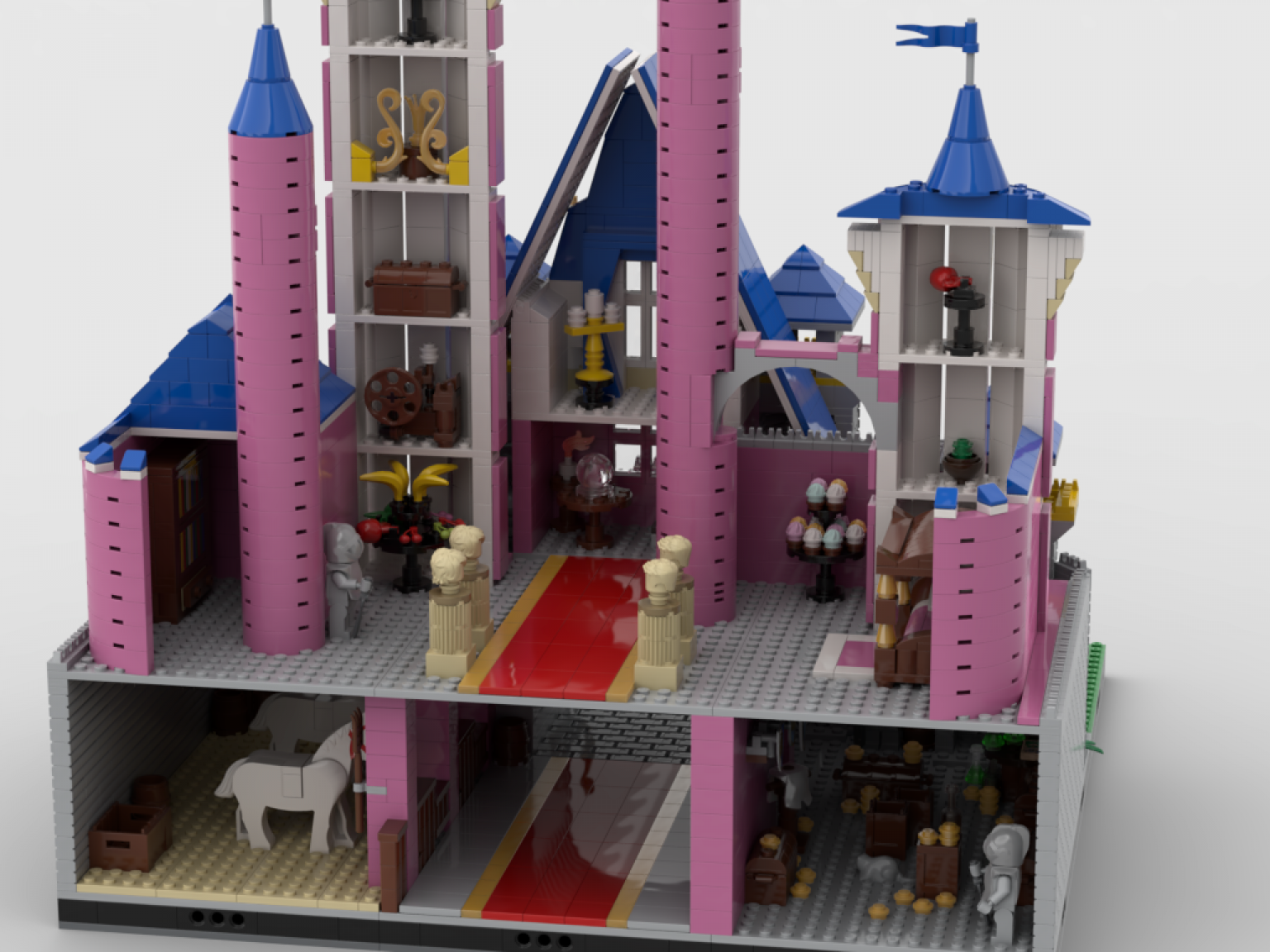 lego cinderella castle dimensions