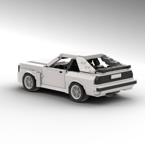 LEGO® custom instructions Audi Sport Quattro 1:15 scale (white)