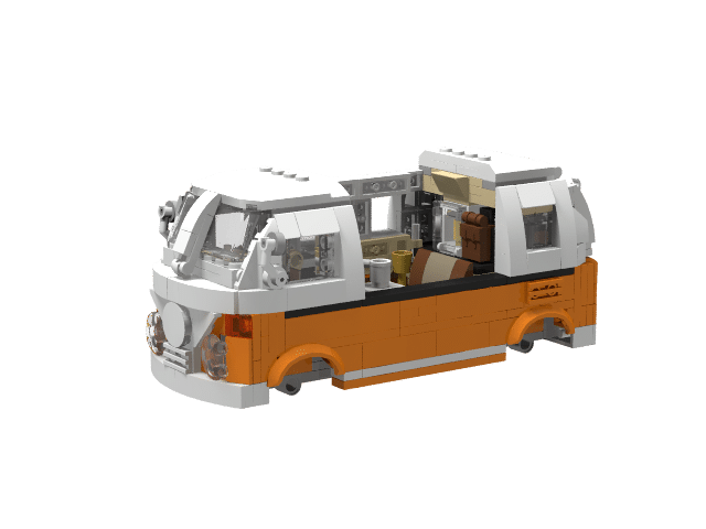 LEGO Orange VW Camper [MOD]  Lego, Lego house, Lego creations